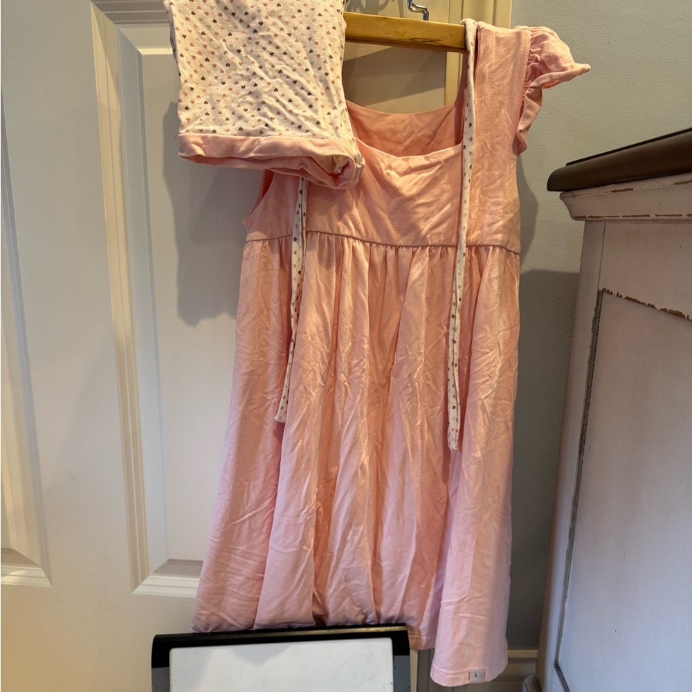 Sz 8 omijo Adorable Pink Kids Matching Set hearts